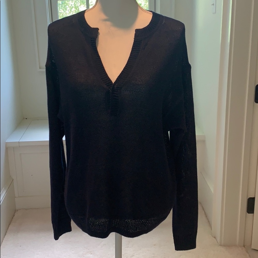Navy JCrew V-neck sweater